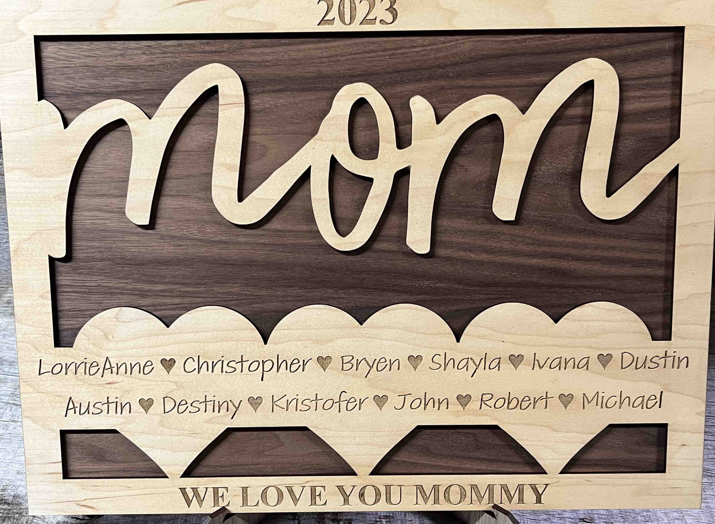 Mother's Day Wooden Card.