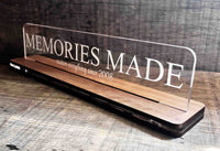 Acrylic and Wood Desk Name Plate.