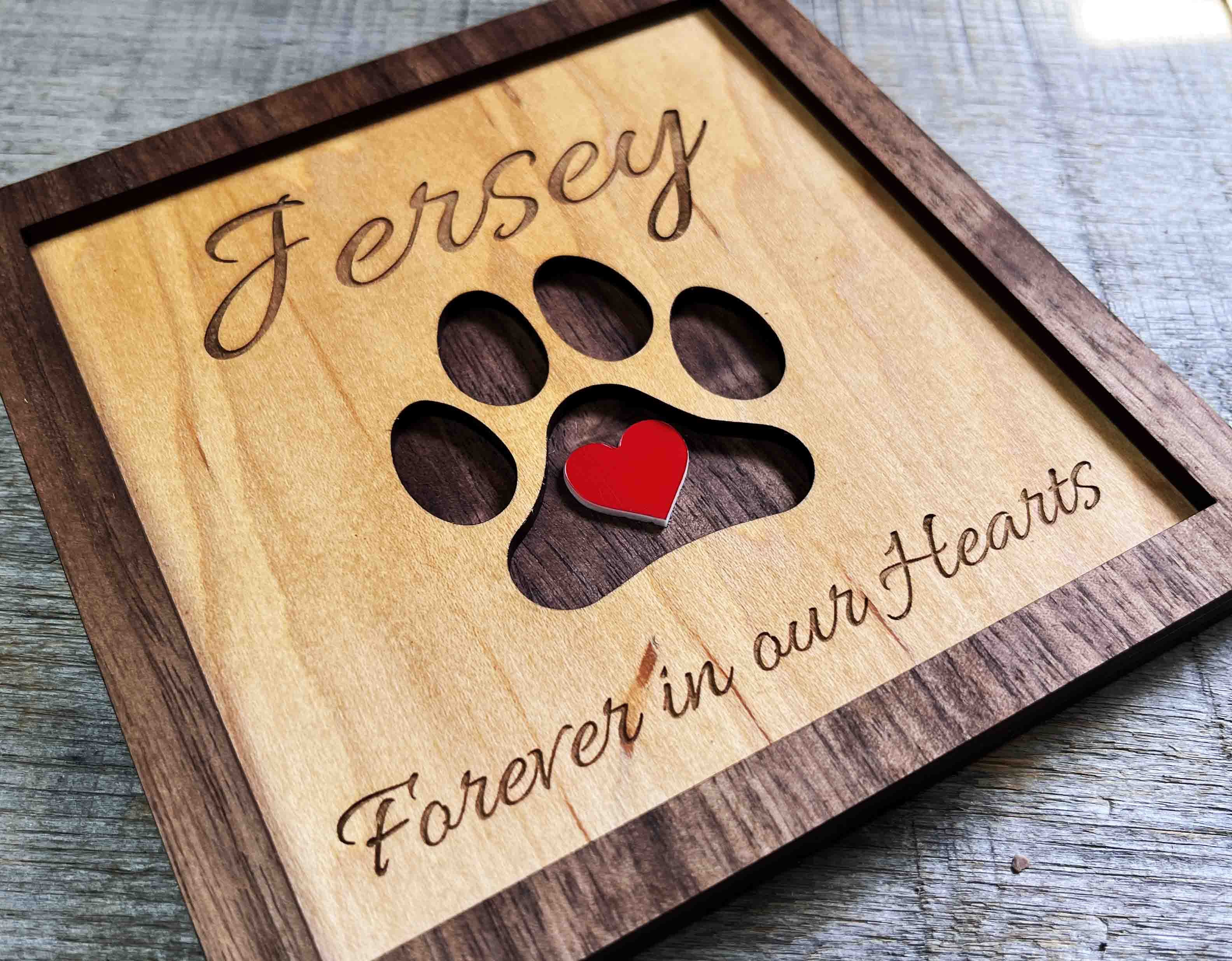 Dog Memorial Sign, Pet Photo Board, Pet Memorial, Dog Photo Memorial B –  Country Squared