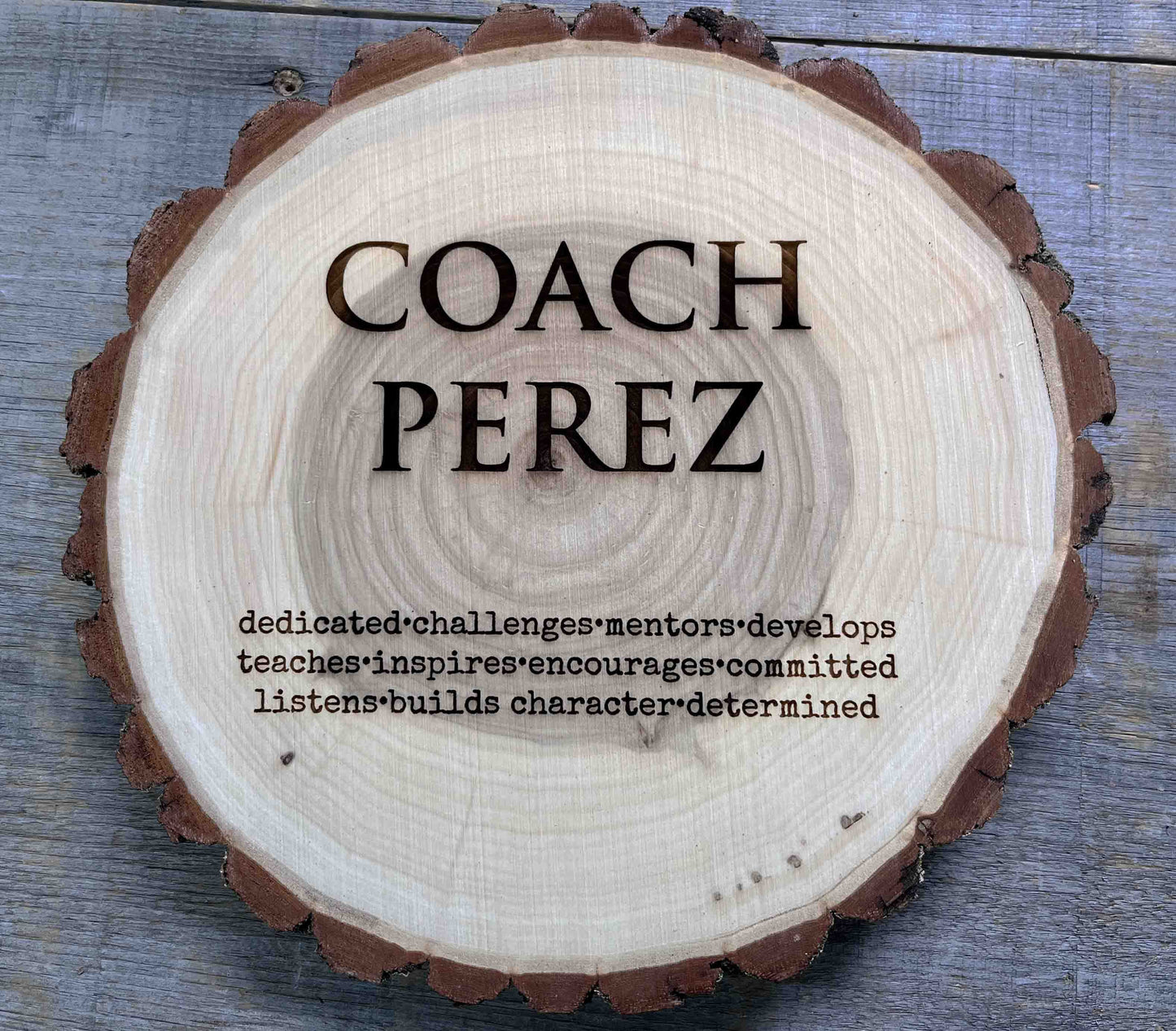 Tree Slice Plaque.