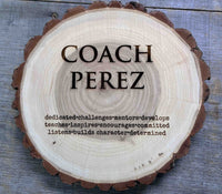 Tree Slice Plaque.