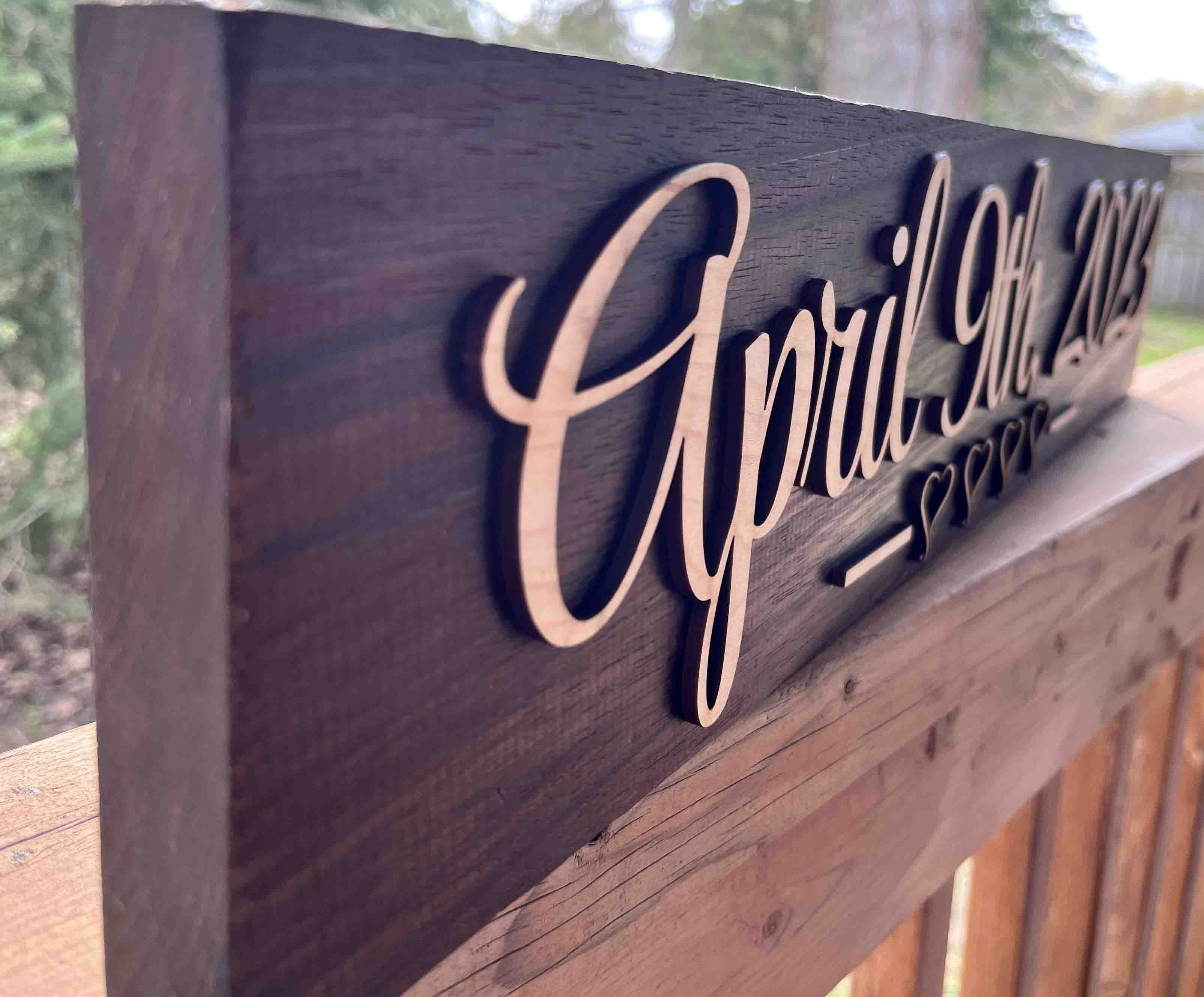 Raised Letter Wooden Family Sign | Memories Made Custom