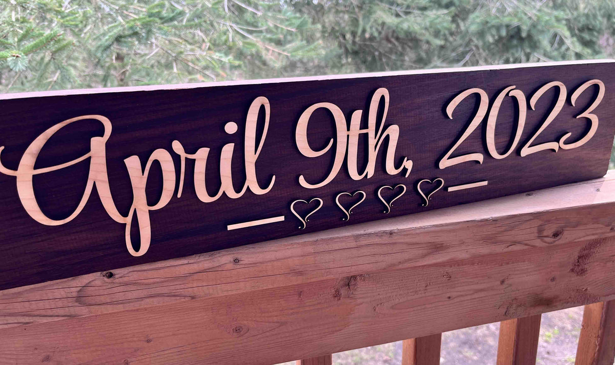 Raised Letter Wooden Family Sign.