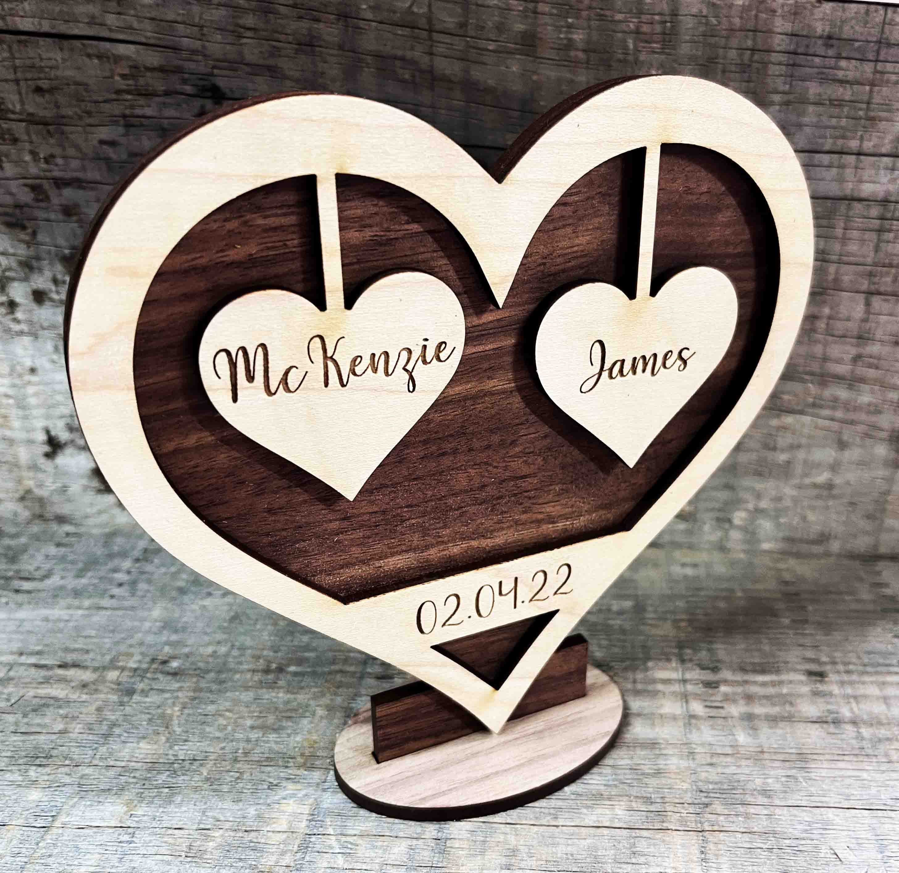 Sweethearts Dual Layer Wooden Sign.