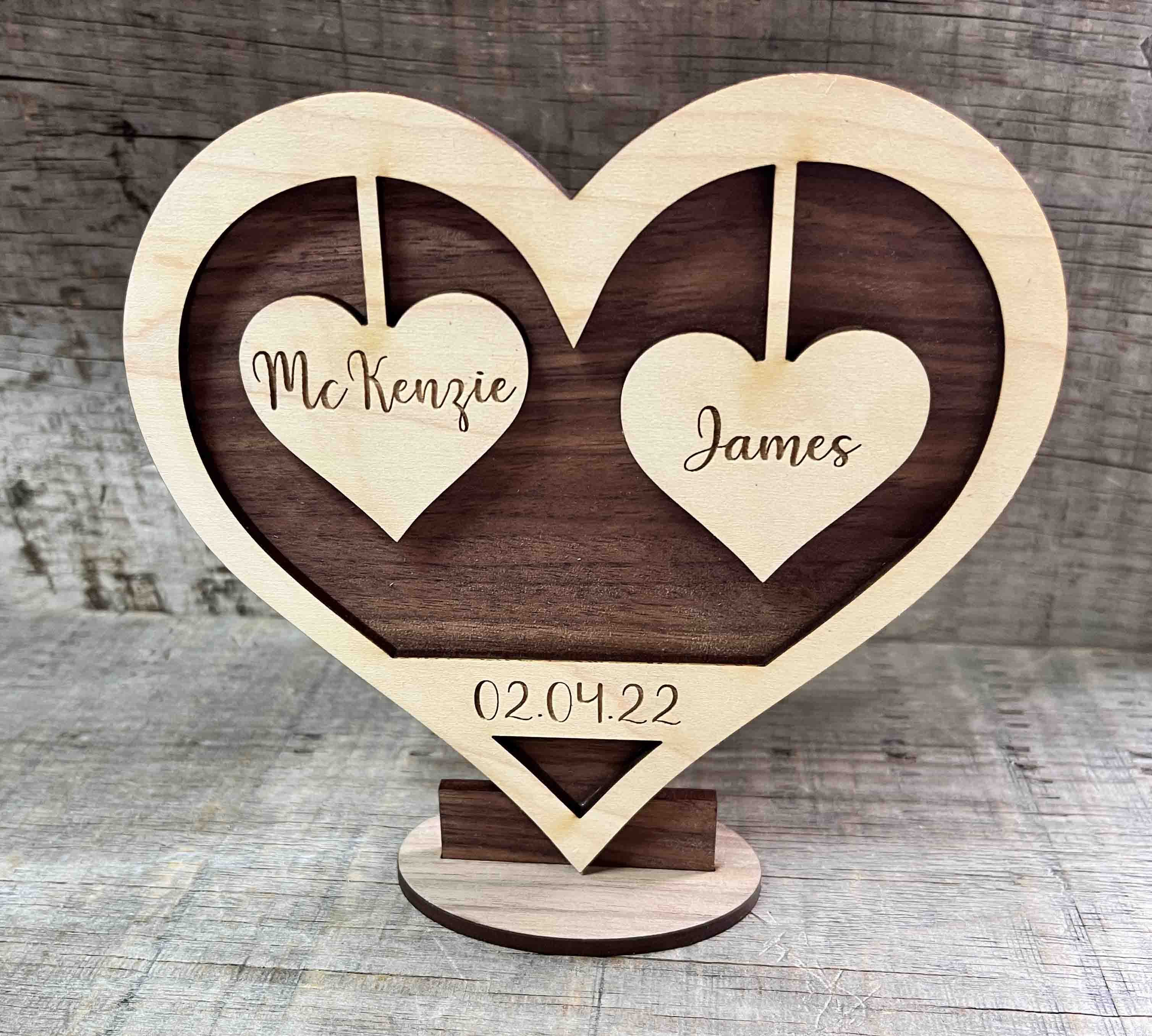 Sweethearts Dual Layer Wooden Sign.