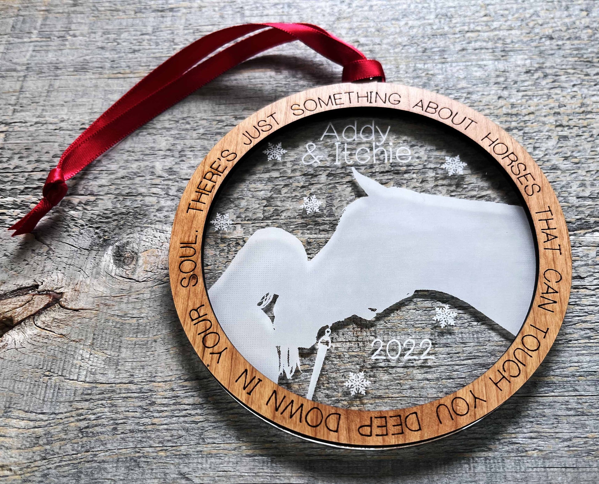 Horse Lovers Custom Ornament.