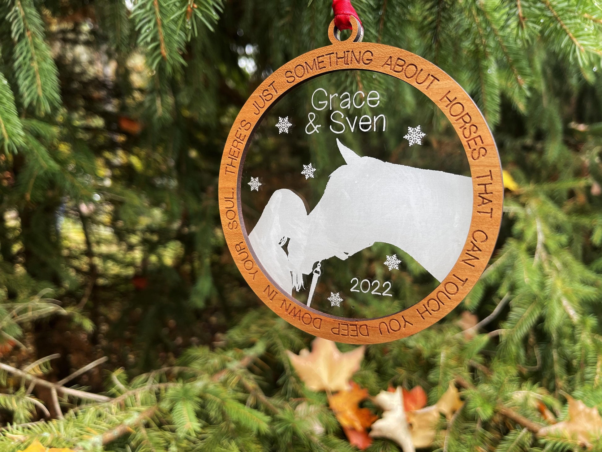 Horse Lovers Custom Ornament.