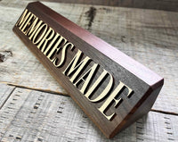 3D Maple and Walnut Desk Name Plate.