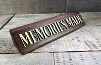 3D Maple and Walnut Desk Name Plate.