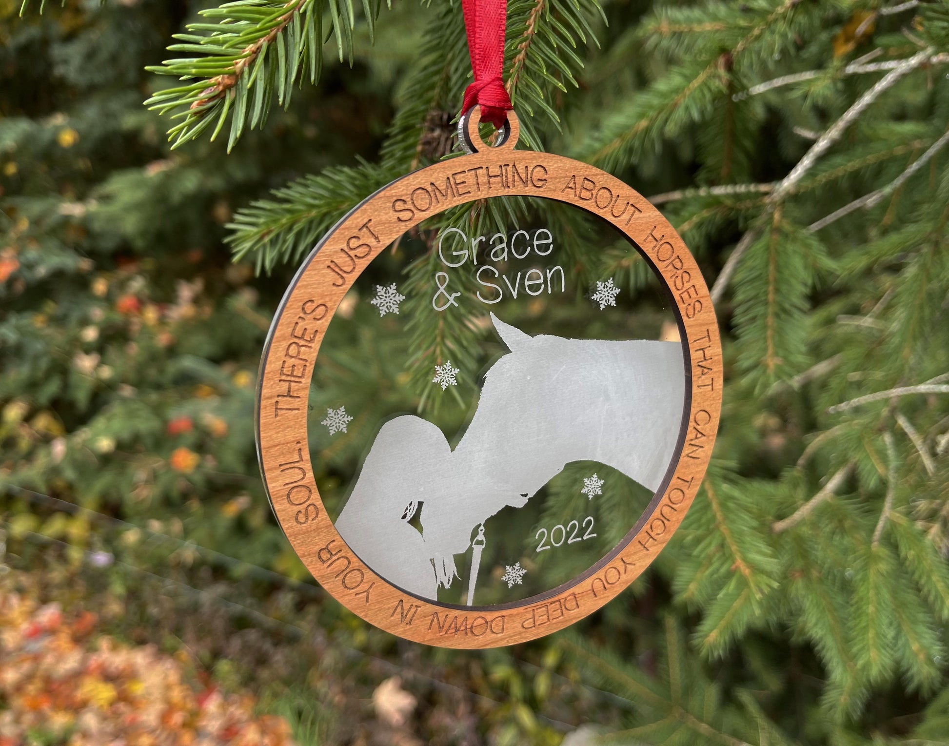 Horse Lovers Custom Ornament.