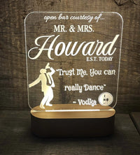 OPEN BAR WEDDING LED SIGN - 7 Colour.