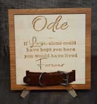 Custom Dog Collar Remembrance Frame.