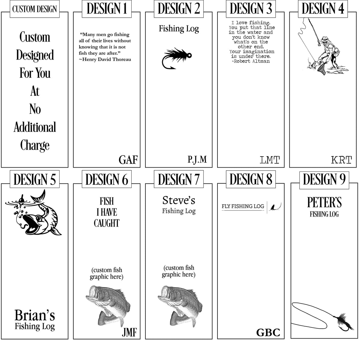 Fishing Log Premium Leather Engraved.