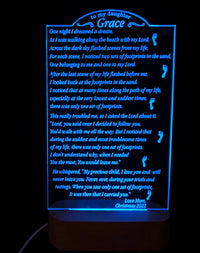 Footprints in the Sand Custom Light sign.