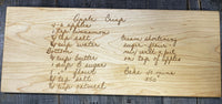 Family Recipe Engraved Serving Board.