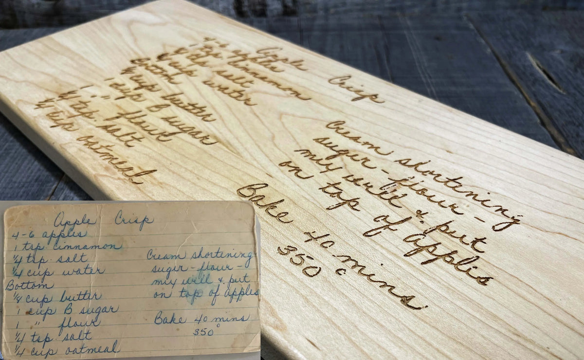 Family Recipe Engraved Serving Board.