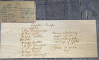Family Recipe Engraved Serving Board.