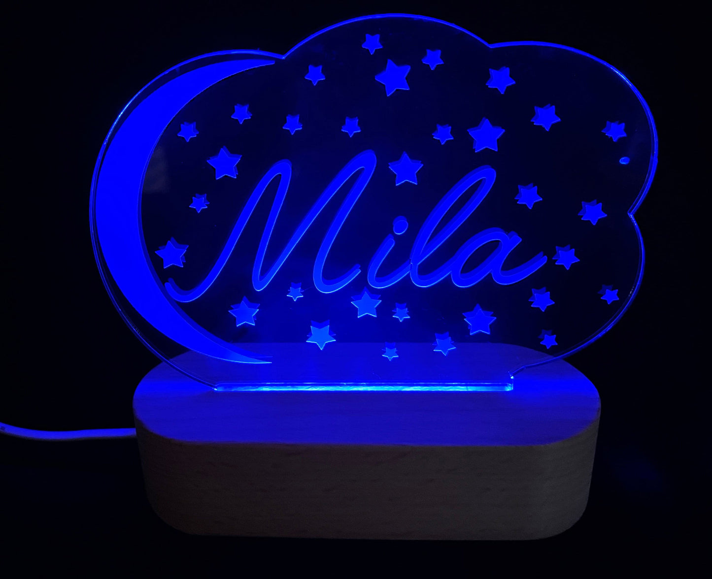 Moon And Stars Night Light - 7 colours.