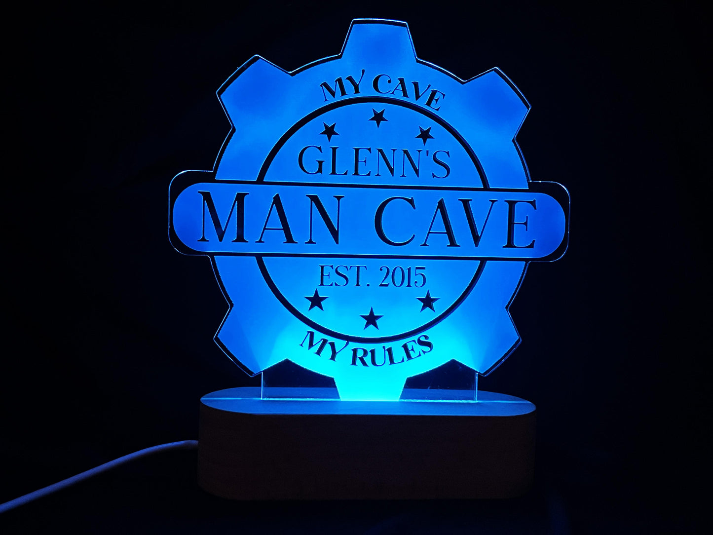 Man Cave LED Light Sign - 7 Colours.