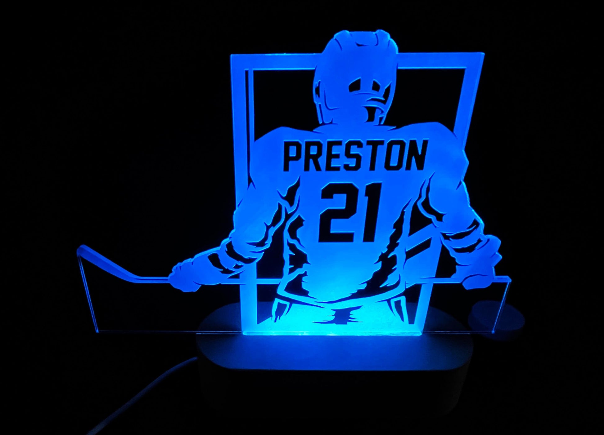 Hockey Player LED Light Sign - 7 Colours.