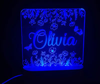 Flower Design Night Light - 7 Colours.
