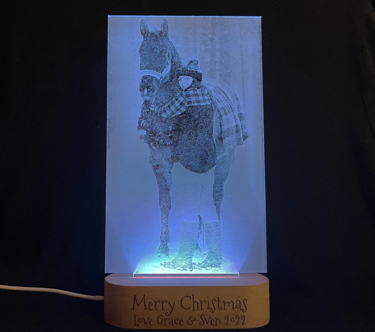 Photo Engraved Light Lamp - 7 Colours.