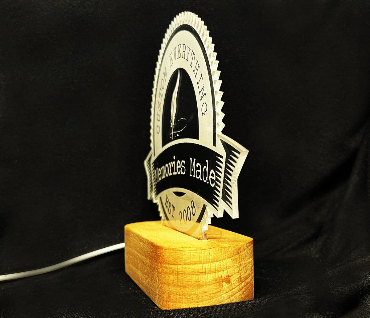 Custom Logo, Text and/or Graphic LED Light Sign - 7 Colours - Memories Made Custom