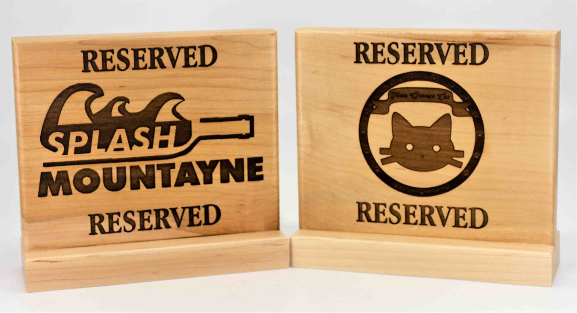 Table Stands - Your logo and/or custom texxt engraved.