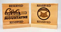 Table Stands - Your logo and/or custom texxt engraved.