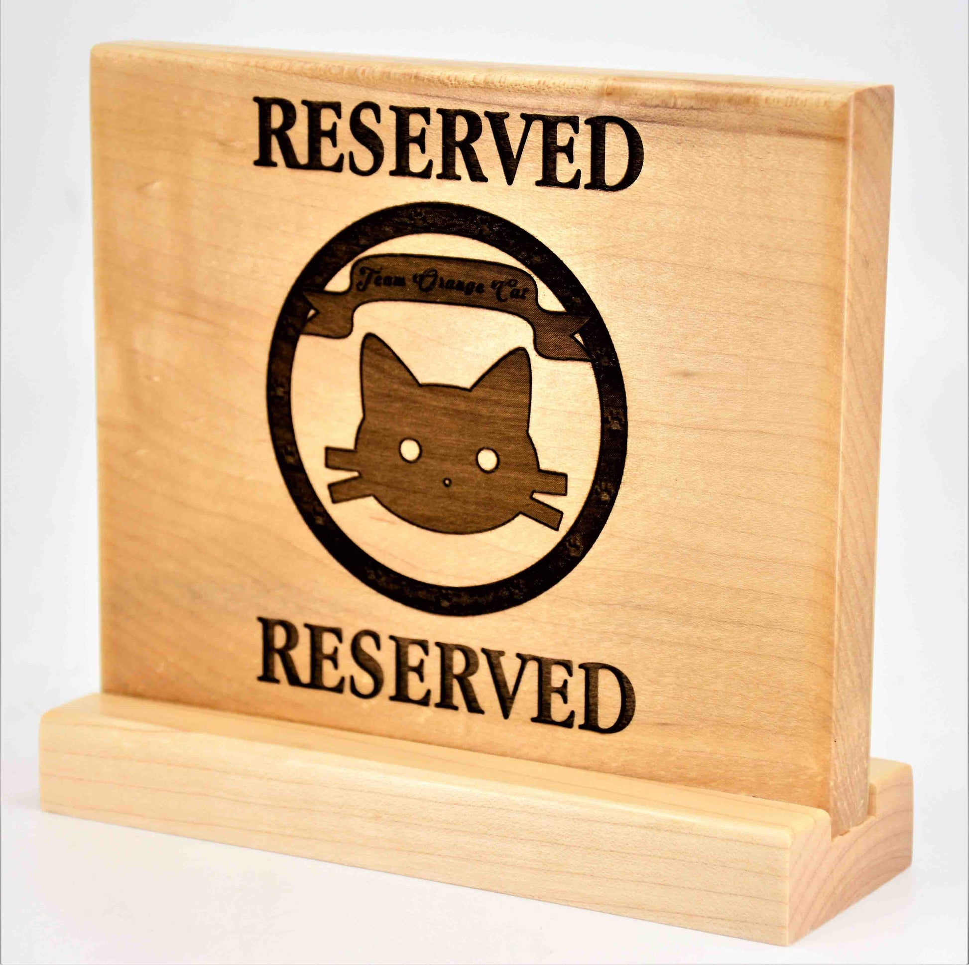 Table Stands - Your logo and/or custom texxt engraved.