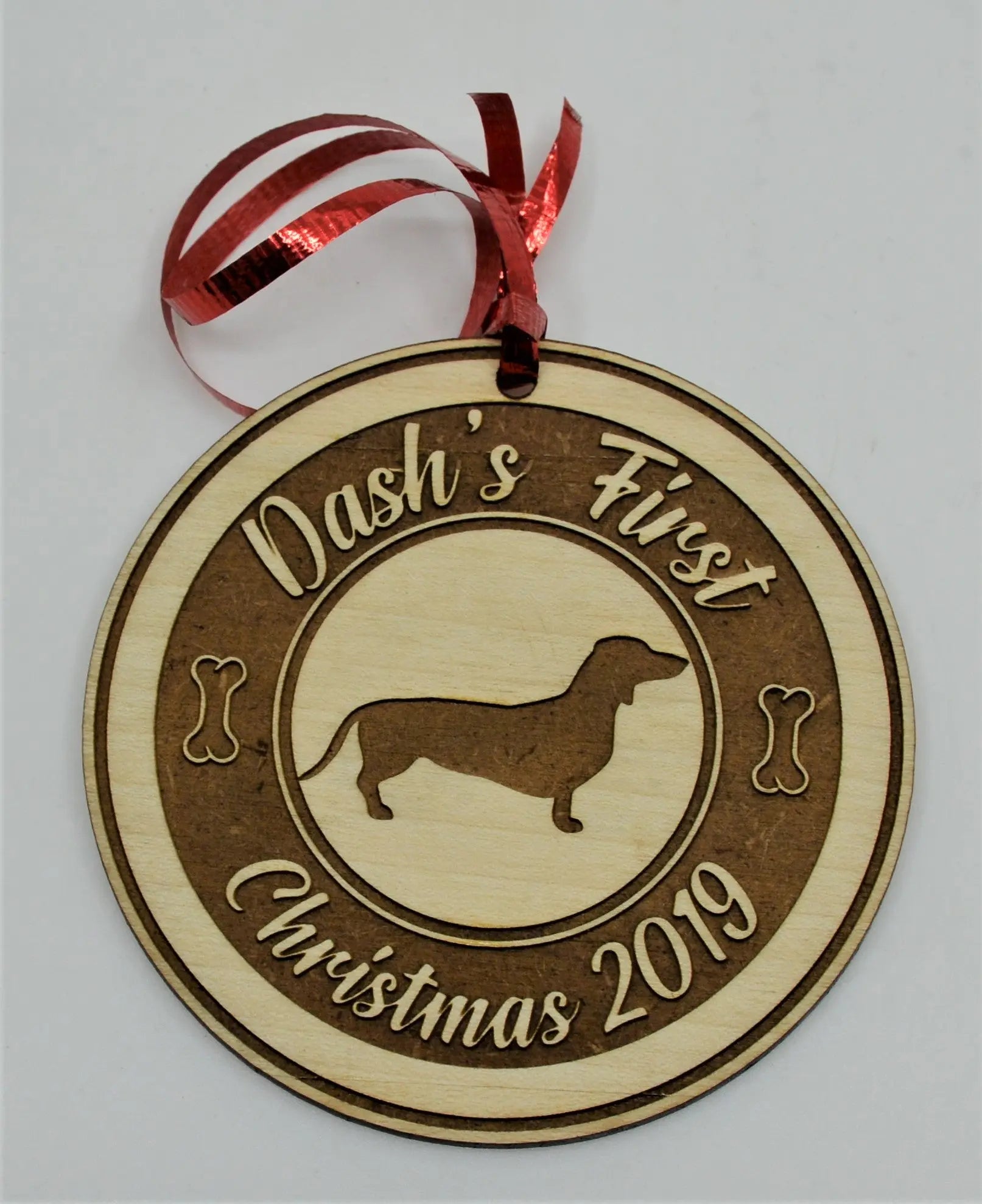 Personalized dog's store first christmas ornament