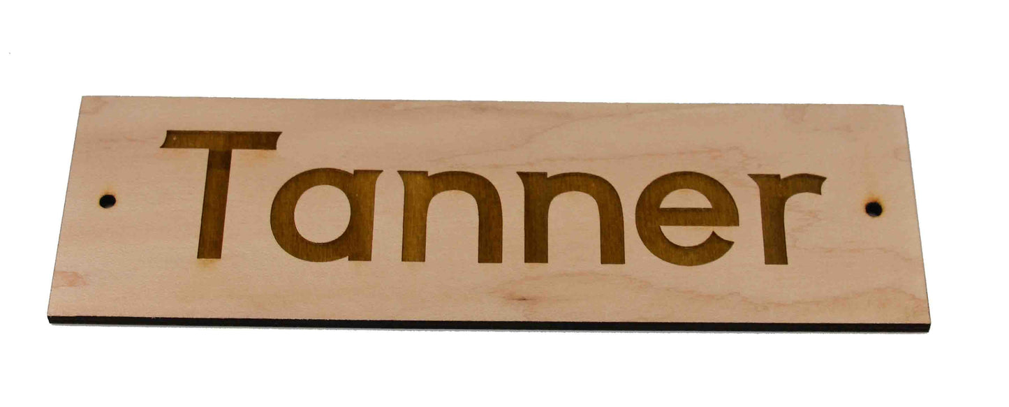 Laser Cut And Engraved Wooden Signs/Nameplates.