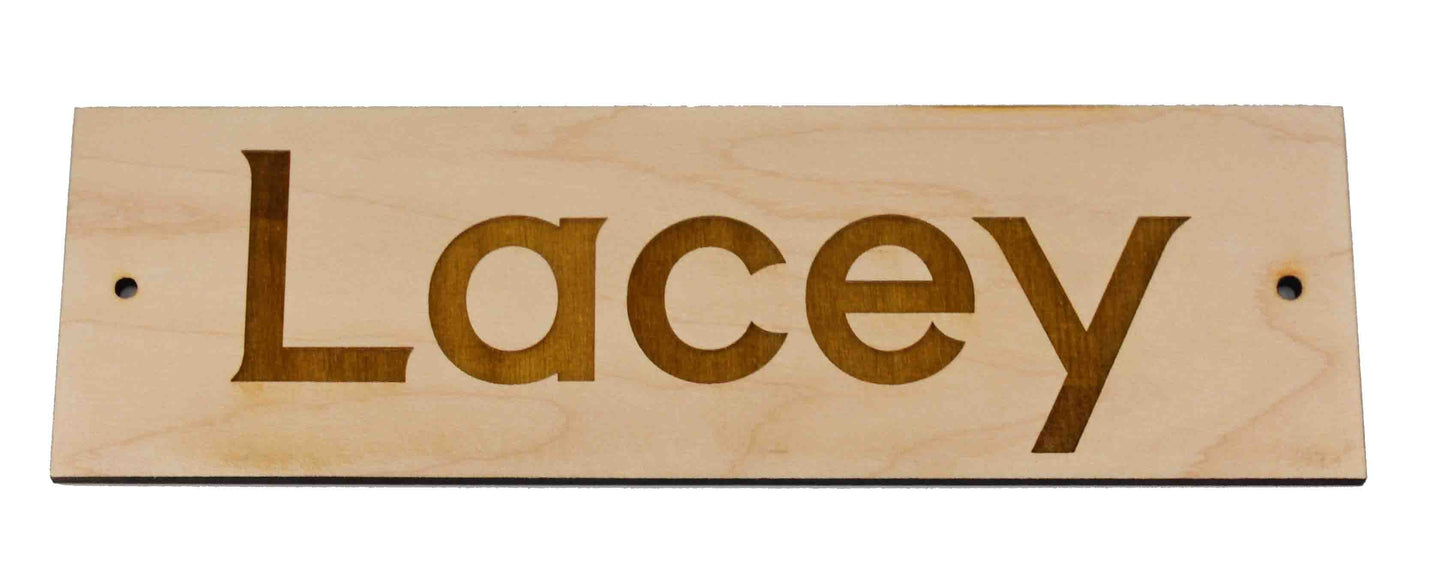 Laser Cut And Engraved Wooden Signs/Nameplates.