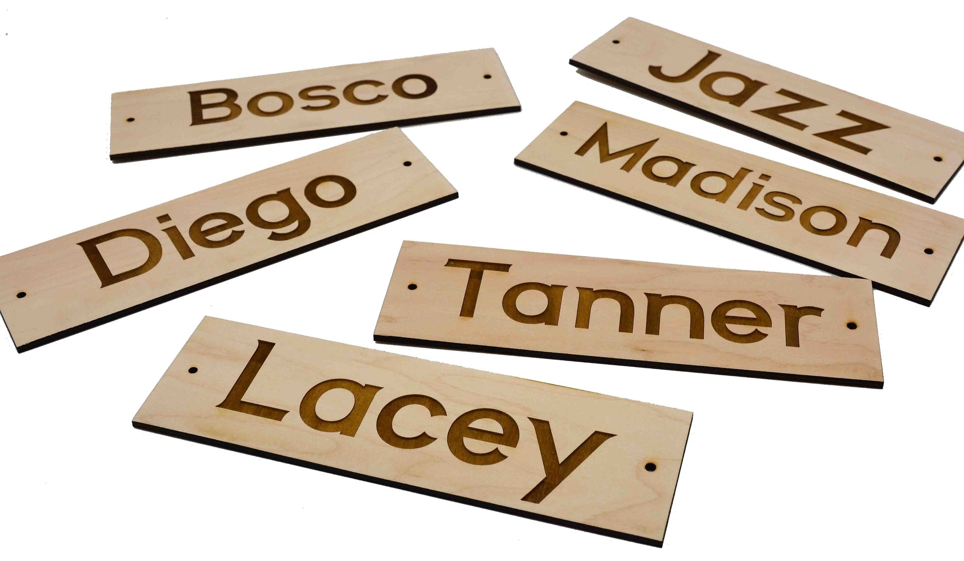 Laser Cut And Engraved Wooden Signs/Nameplates.