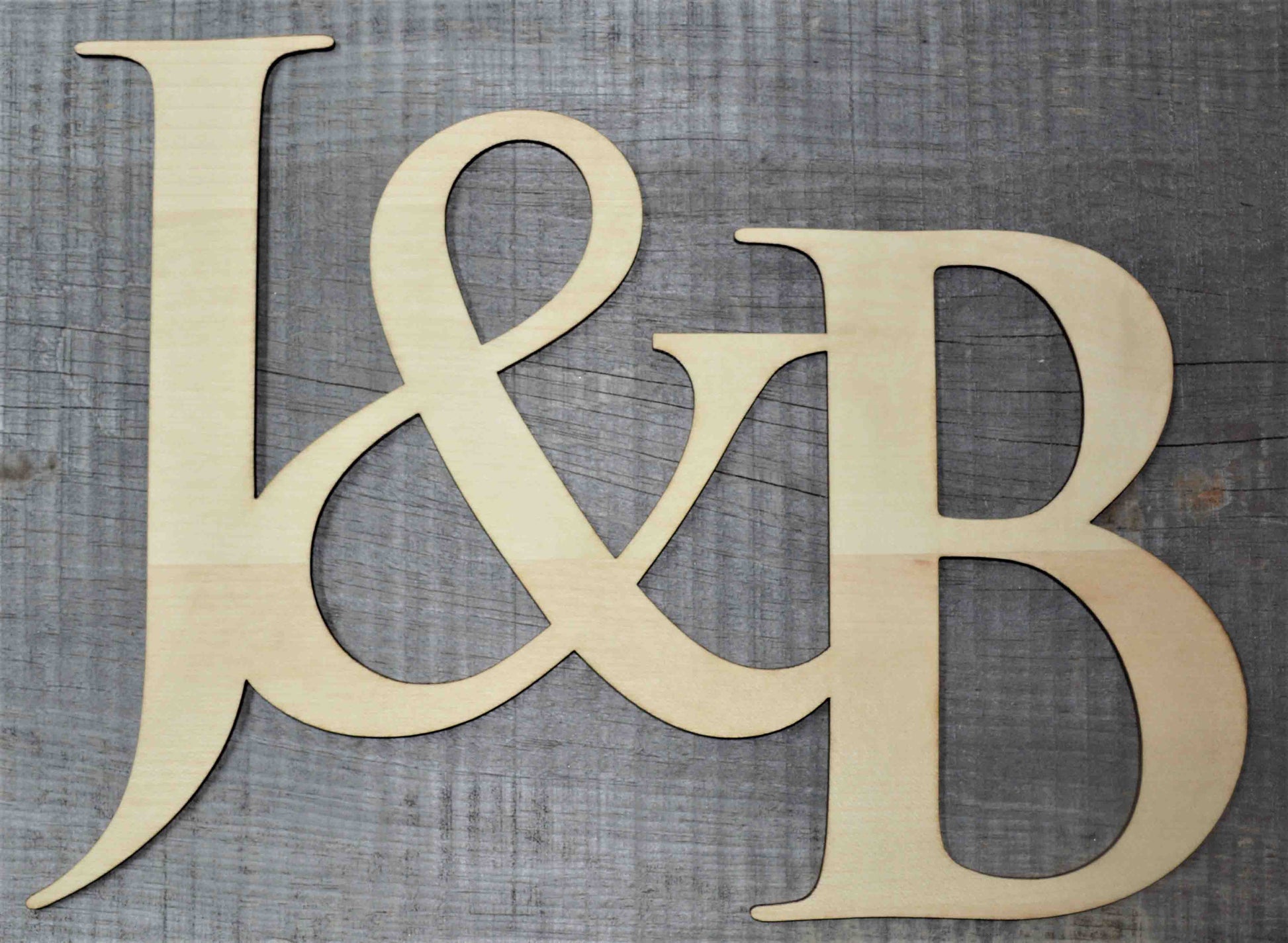 Wooden Initials Cutout.