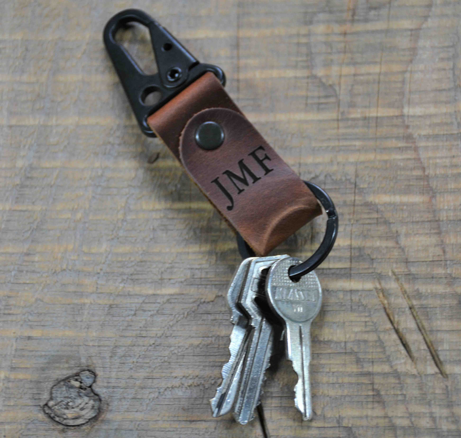 Leather Keychain Custom Engraved.