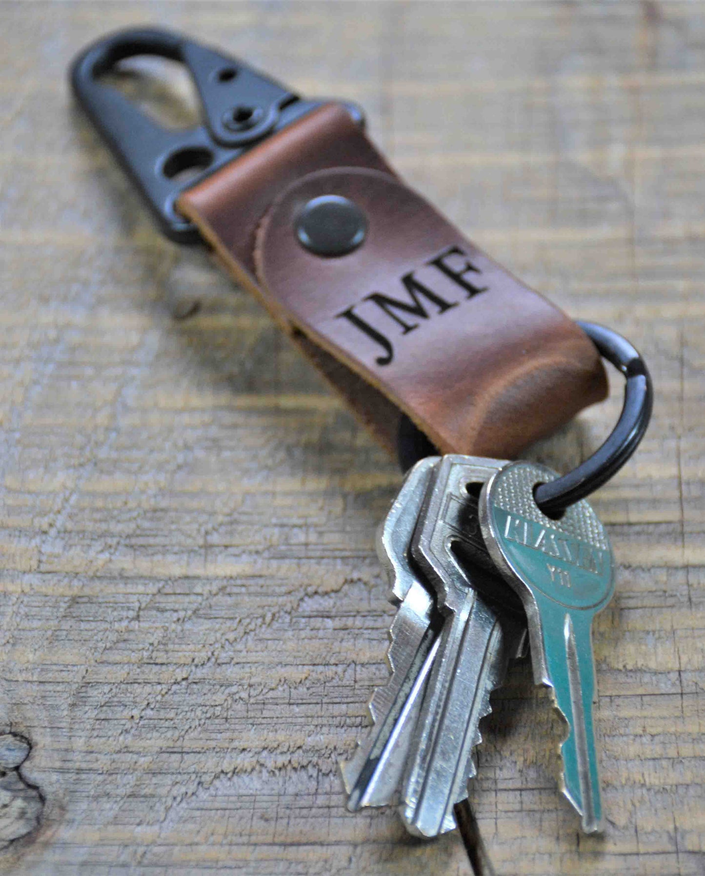 Leather Keychain Custom Engraved.