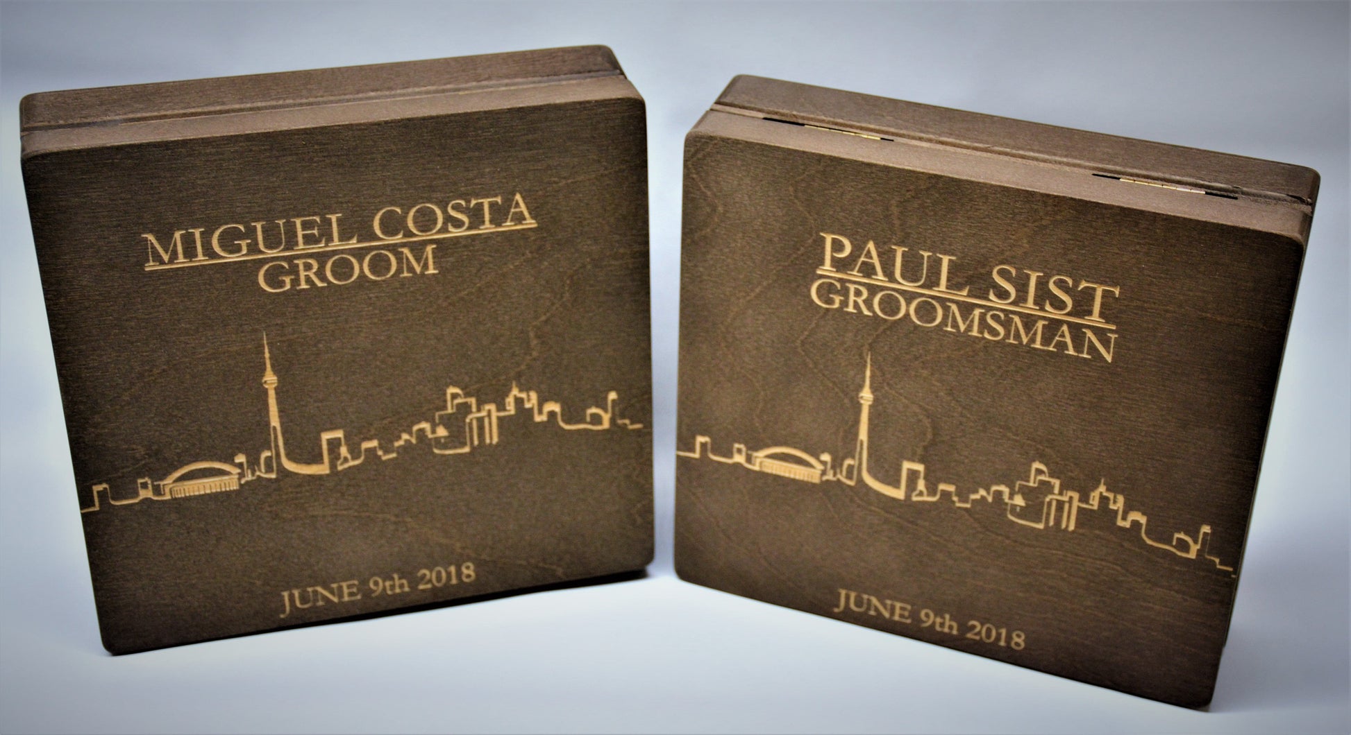 Groomsman Wooden Gift Boxes - Design 17.