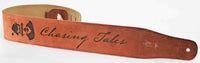 Suede Leather Guitar Straps Rust Colour.