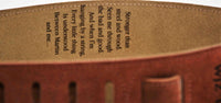 Suede Leather Guitar Straps Rust Colour.