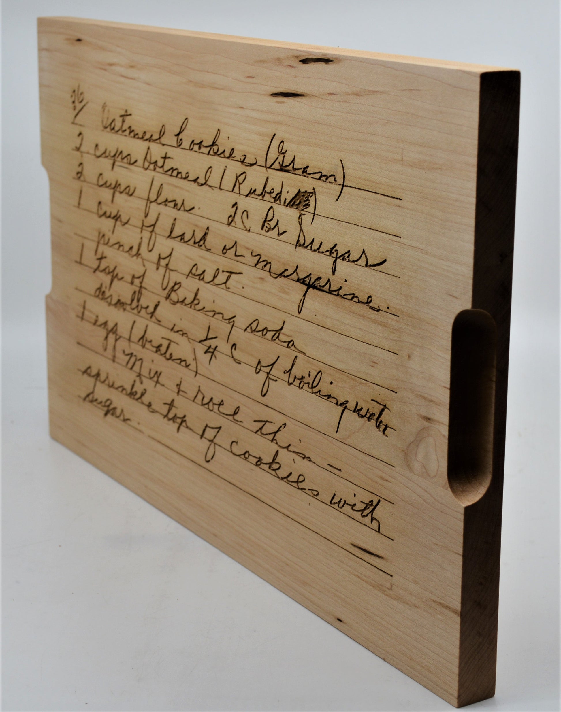 Maple Wood Cutting Board Family Recipe.