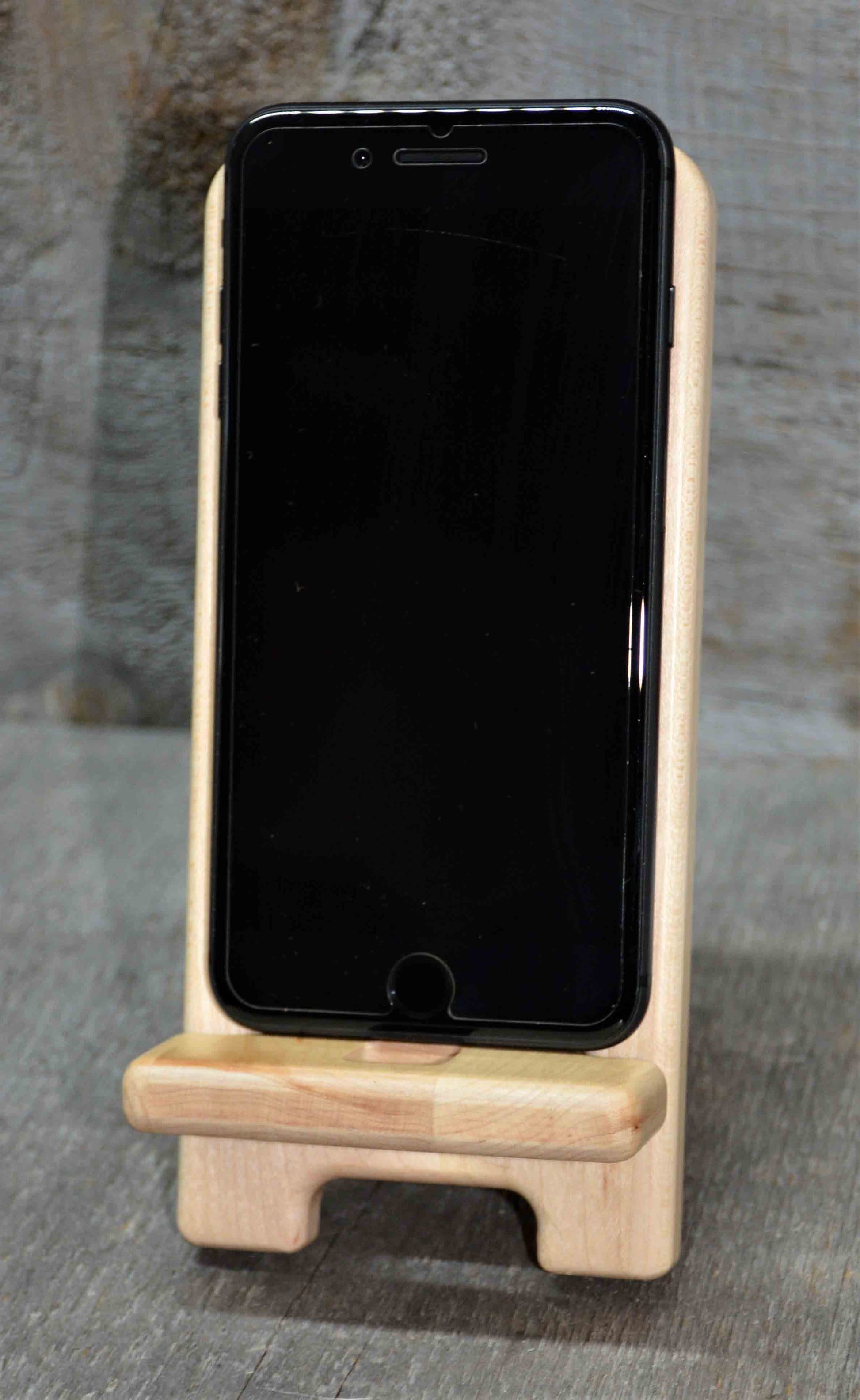 Maple Wood Cell Phone Stand.