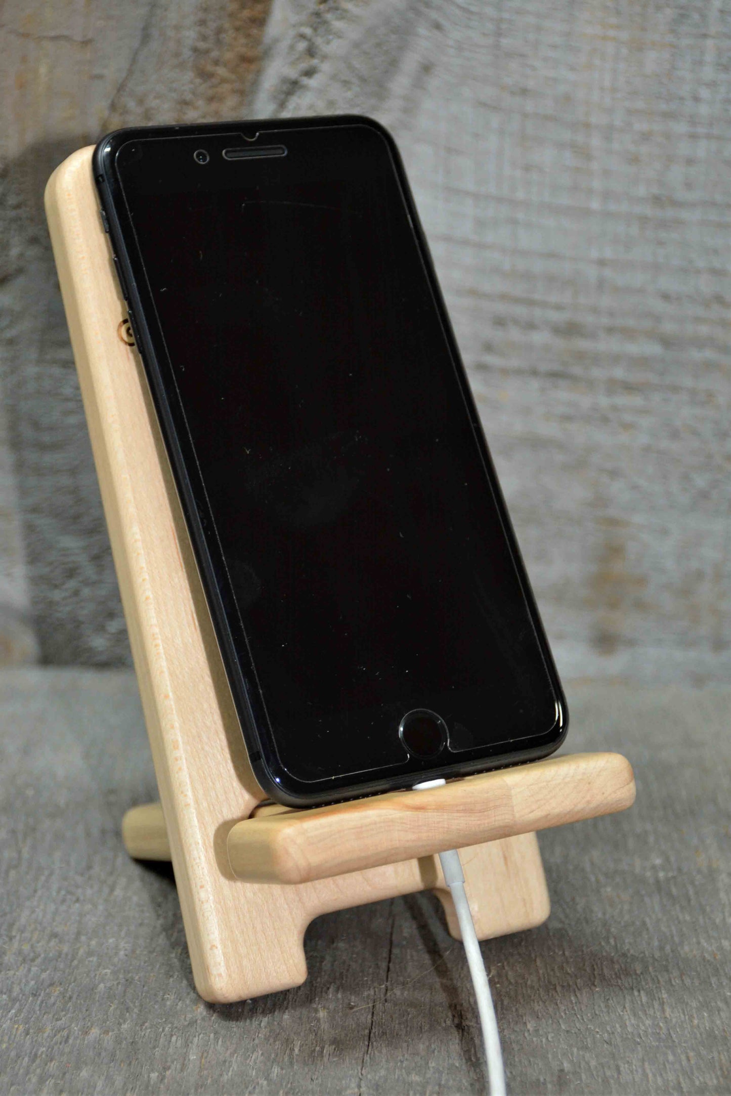 Maple Wood Cell Phone Stand.