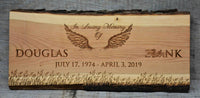 Cherry Wood Custom Signs: In Loving Memory.