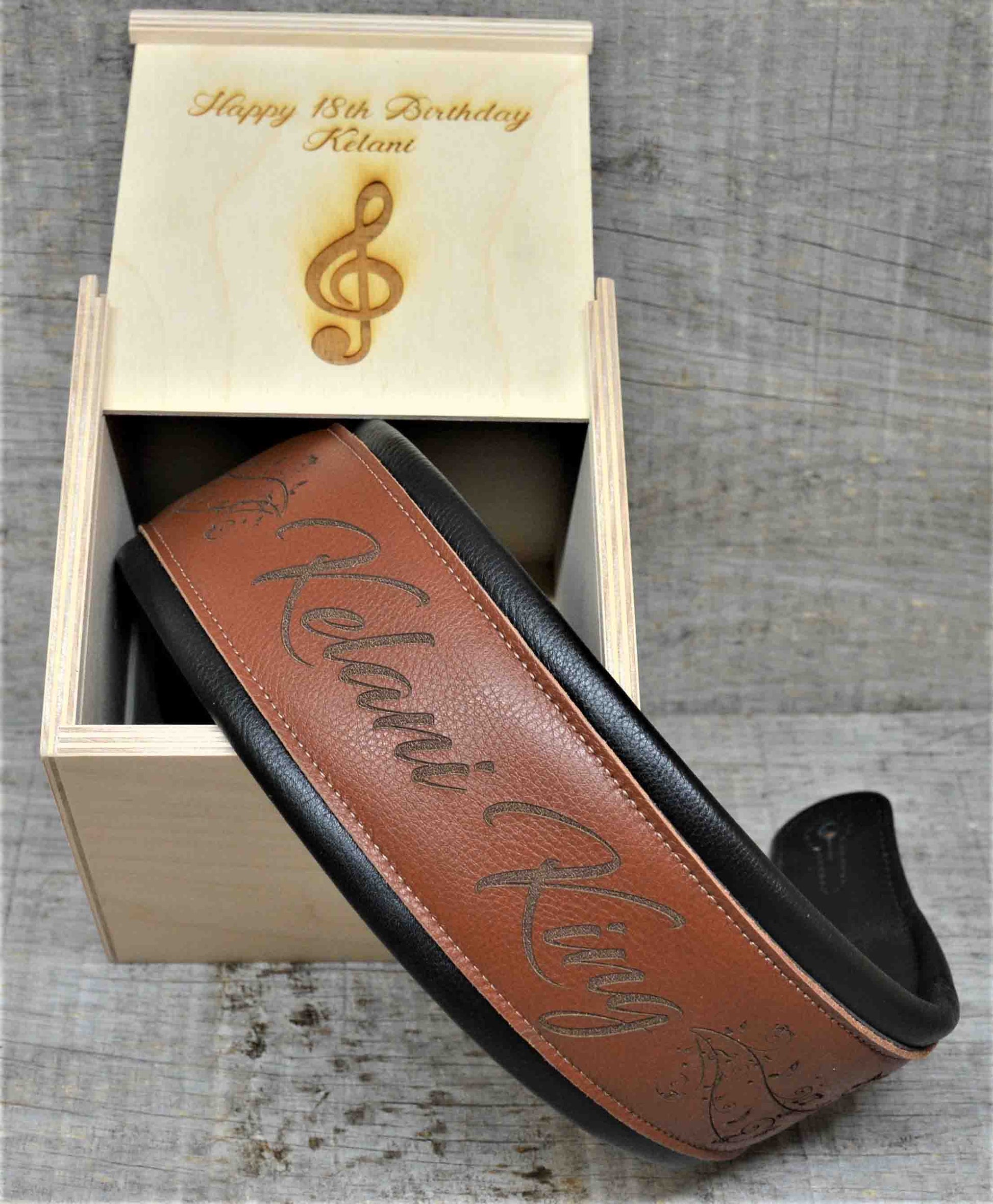 Carving Leather Guitar Straps.