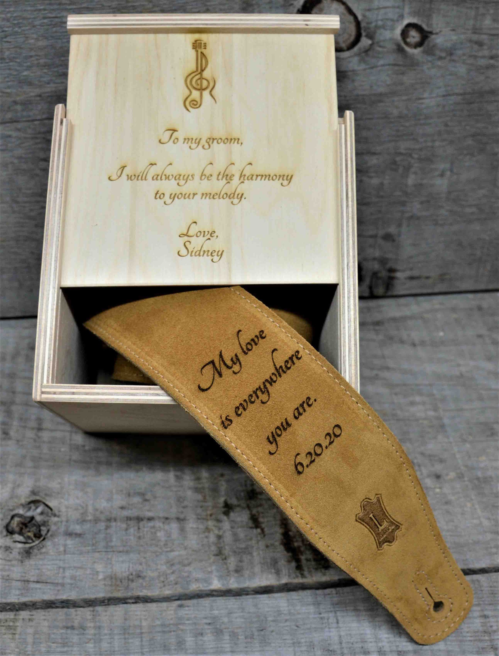 Suede Leather Guitar Straps Tan Colour.