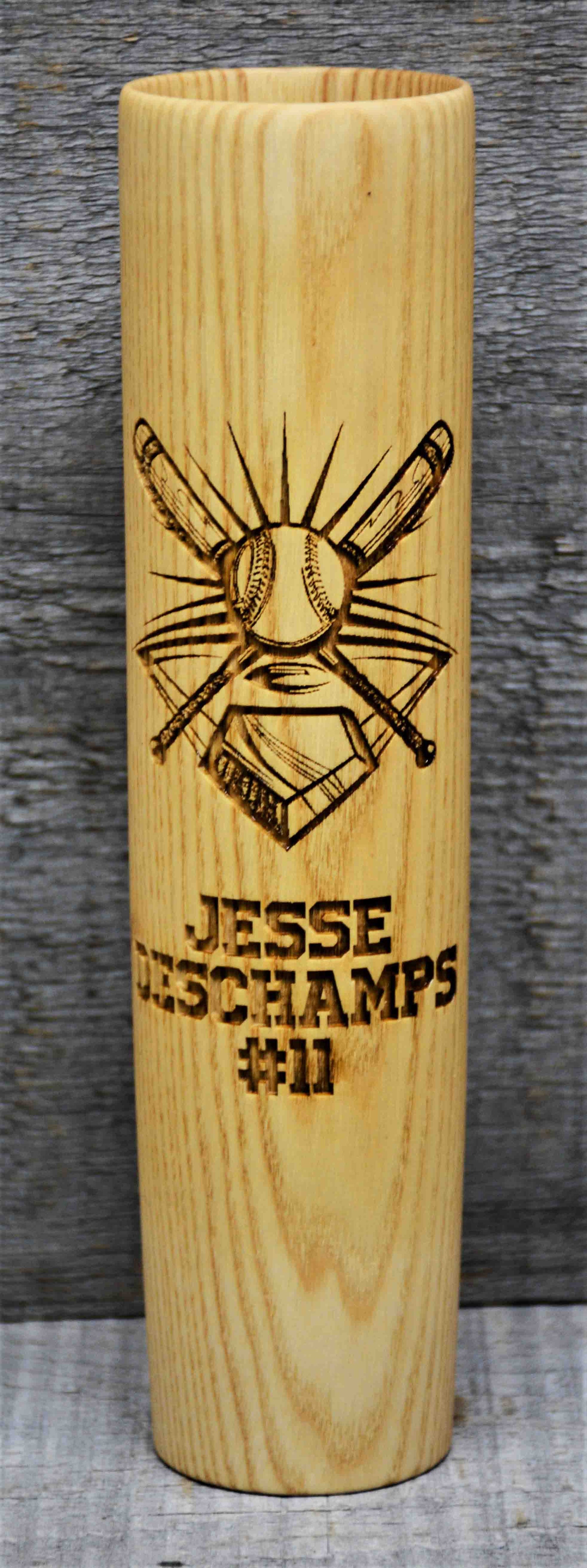 Baseball Bat Mugs - Custom Engraved 12oz.