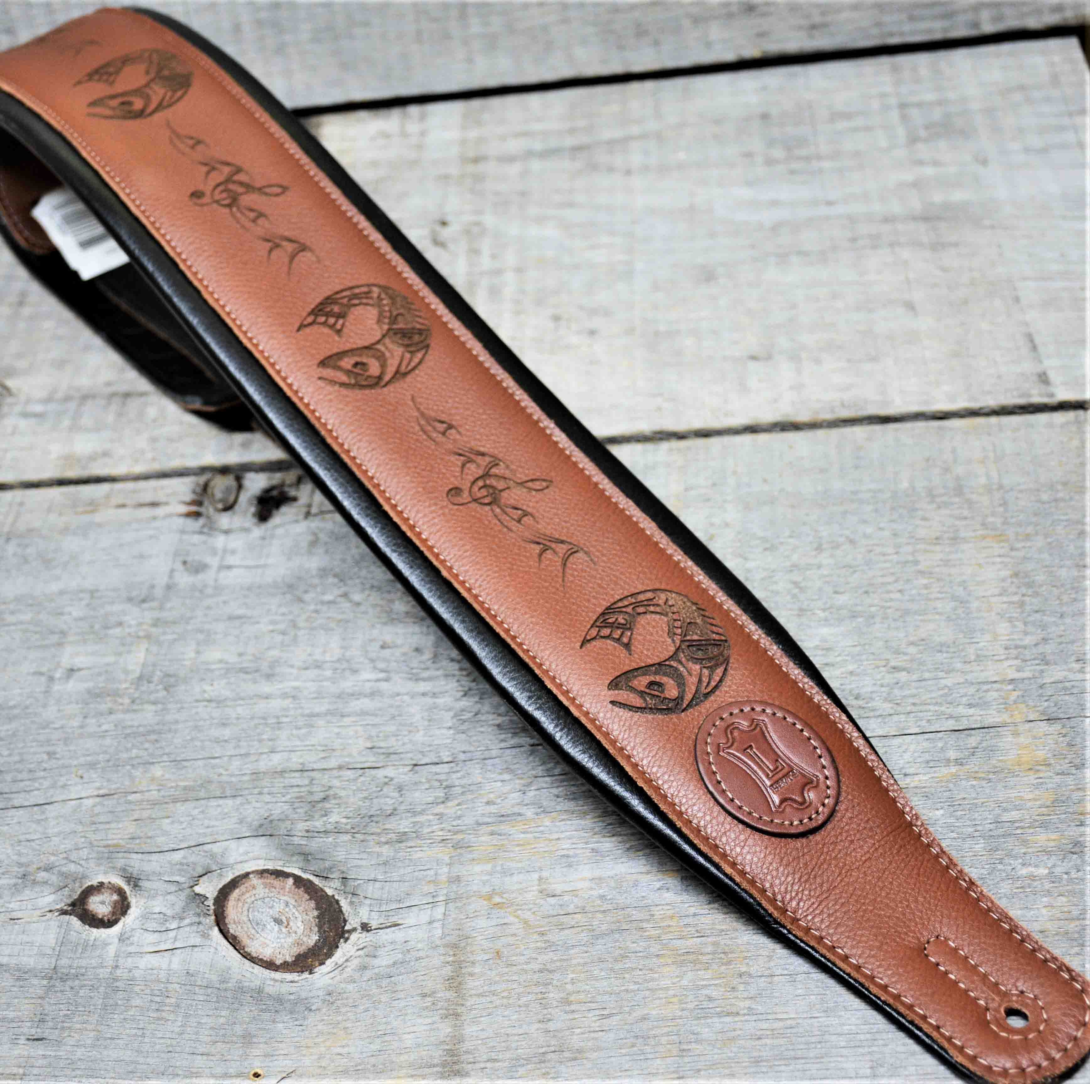 Carving Leather Guitar Straps.