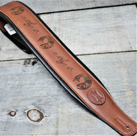 Carving Leather Guitar Straps.