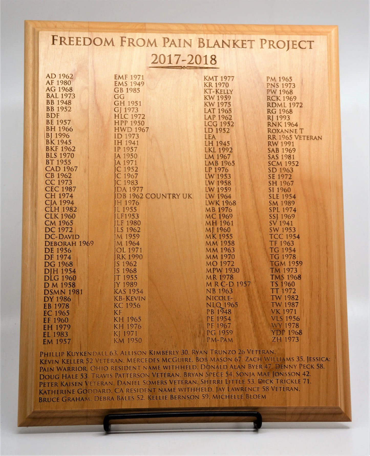 Alder Plaque.